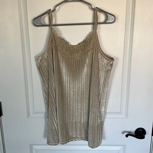 Meritt Champagne Velour Tank.